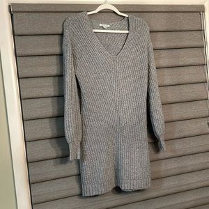 gray sweater dress